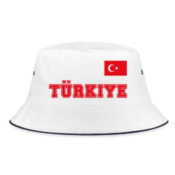 Look maillot de la Turquie – TÜRKIYE - Commode drapeau drapeau - Bob - blanc/marine - Devant