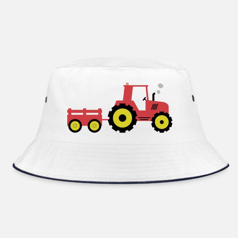 Red Tractor & Trailer Bucket Hat