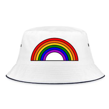 GELIEBTE. MEISTER. LEHRER. SCHULE - Bucket Hat - Weiß/Navy - Vorne