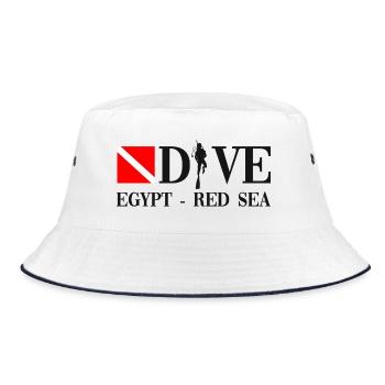Dive Red Sea - Egypt - Ägypten - Bucket Hat - Weiß/Navy - Vorne