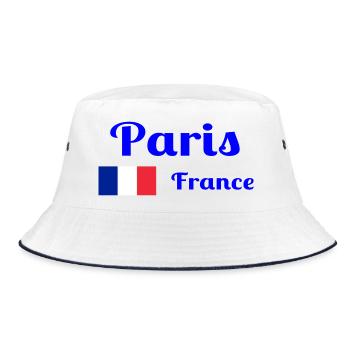 Paris, France- Imprimés élégants - Bob - blanc/marine - Devant