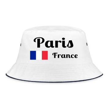 Paris, France- Imprimés élégants - Bob - blanc/marine - Devant