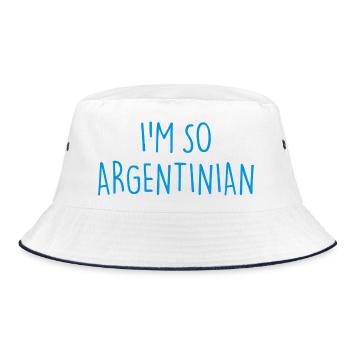 JE SUIS TELLEMENT ARGENTIN Argentine - Bob - blanc/marine - Devant