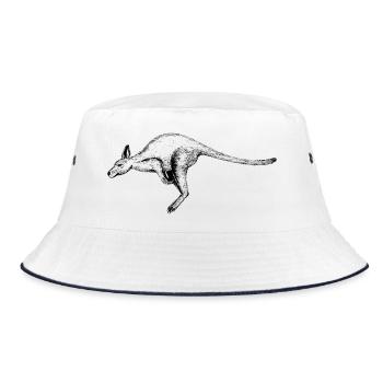 Kangaroo - Bucket Hat - white/navy - Front