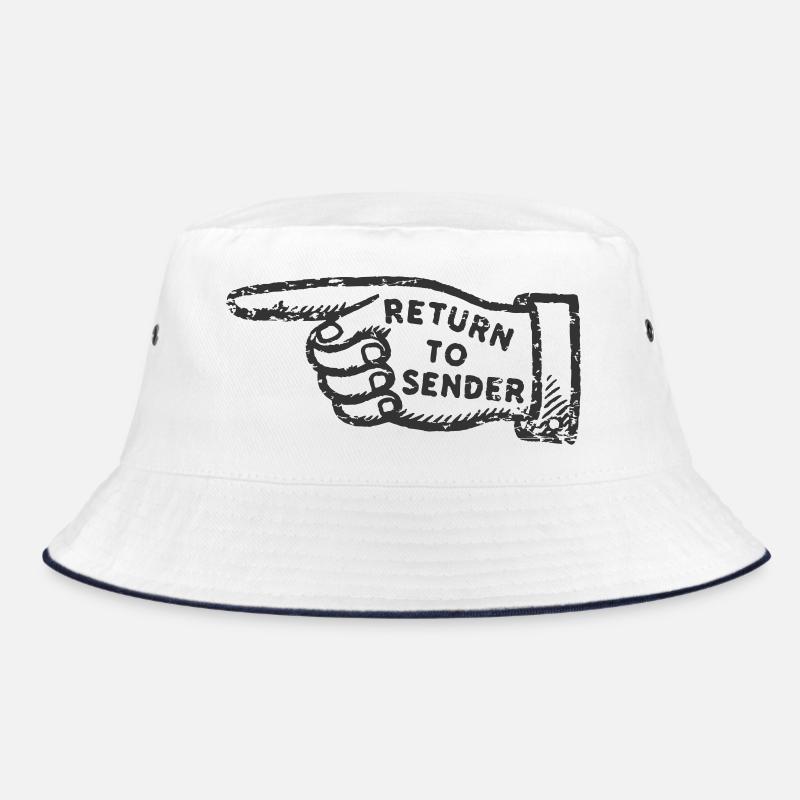 Return To Sender old grunge post stamp Bucket Hat