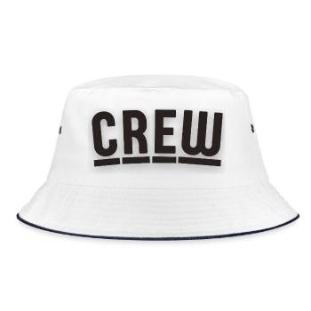 Crew-Design mit Berliner Charme - Bucket Hat - Weiß/Navy - Vorne