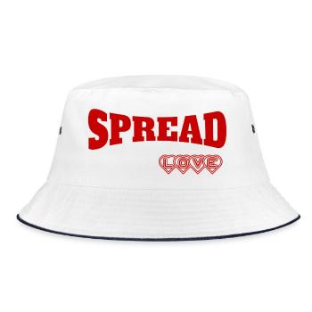 Expressive Spread Love Design - Bucket Hat - white/navy - Front