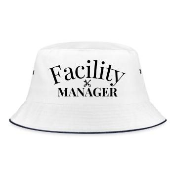 Facility Manager - Bucket Hat - Weiß/Navy - Vorne