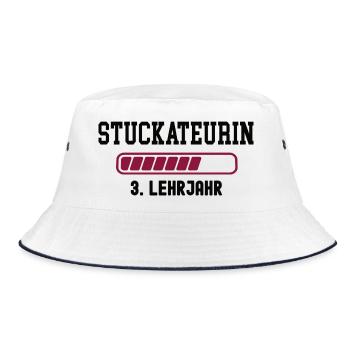 Apprenticeship plasterer 3rd year apprenticeship plasterer - Bucket Hat - white/navy - Front