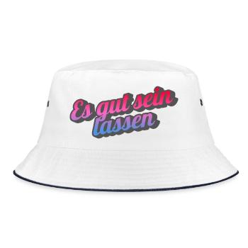Let it be. - Bucket Hat - white/navy - Front