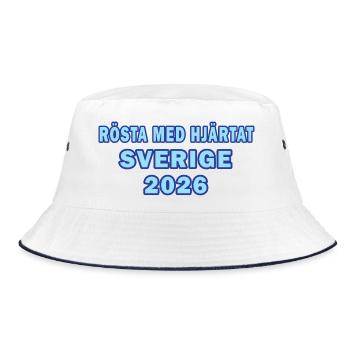 Votez avec votre cœur Suède 2026 - Bob - blanc/marine - Devant