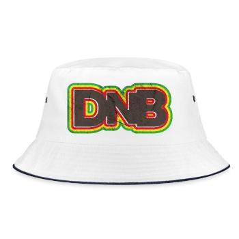 DnB Graffiti Junglist Grunge Logo - Bucket Hat - white/navy - Front