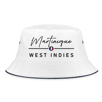 Martinique - France - West Indies - Caribbean - Bucket Hat - white/navy - Front