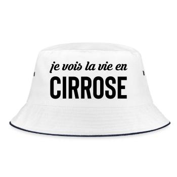 Je vois la vie en cirrose - alcool - Bob - blanc/marine - Devant
