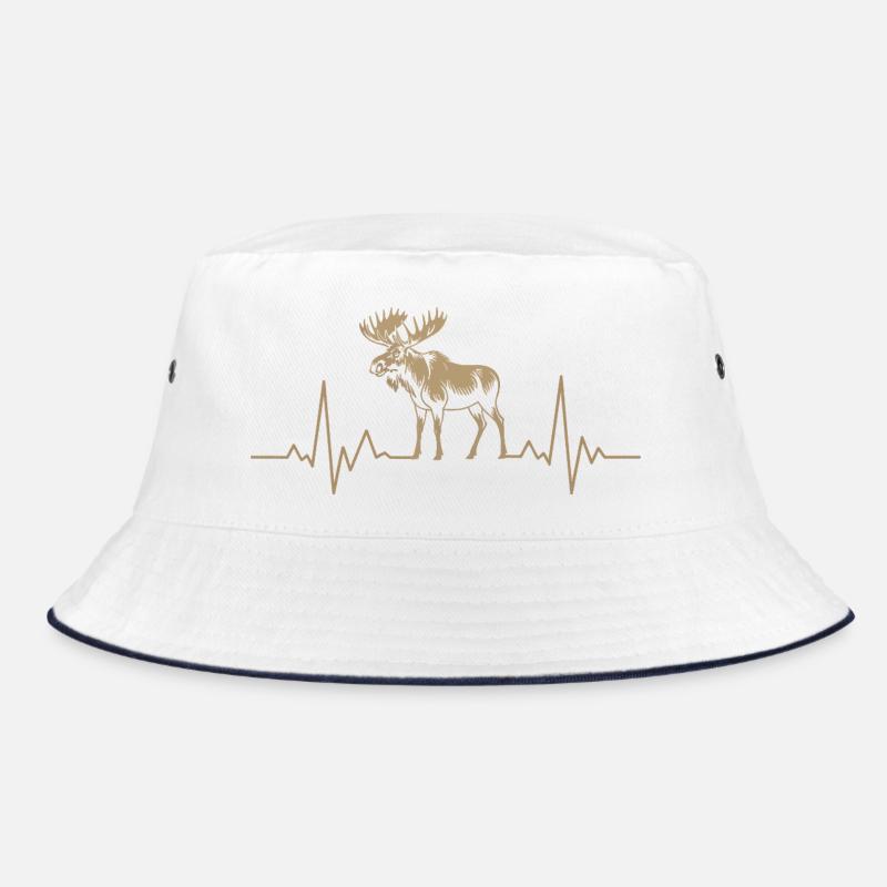 Moose Herzschlag Silhouette Bucket Hat
