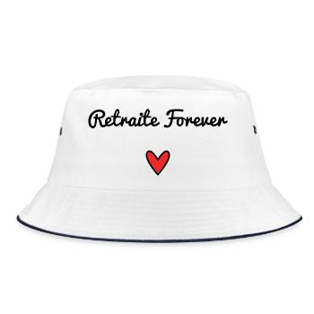 RETRAITE. RETRAITE. RETRAITEE. RETRAITE - Bob - blanc/marine - Devant