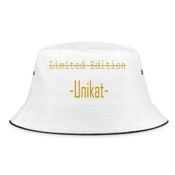Limited Edition Unique Piece - Bucket Hat - white/navy - Front