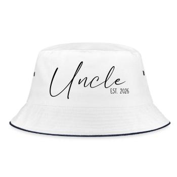 Uncle est. 2026 - Bucket Hat - Weiß/Navy - Vorne