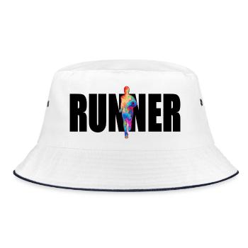 Runner - Bucket Hat - white/navy - Front