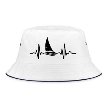 Sailing Sea - Bucket Hat - white/navy - Front