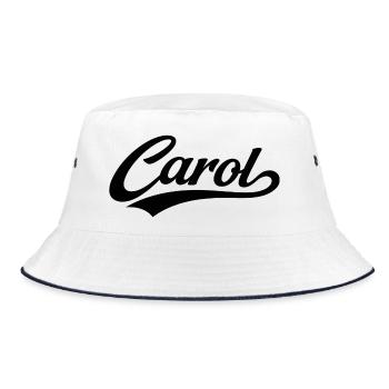 Carol name first last family gifts  - Bucket Hat - white/navy - Front