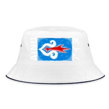 Ainu Flag - Bucket Hat - white/navy - Front