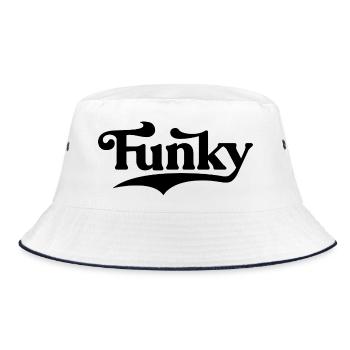 Funky Music Bold typography design - Bucket Hat - white/navy - Front