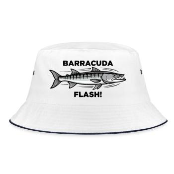 Barracuda Flash Predator Sea Barracuda - Bucket Hat - Weiß/Navy - Vorne