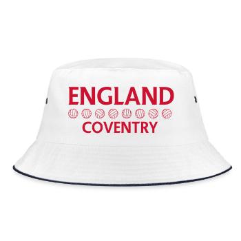 Coventry England Football Symbol - Bucket Hat - white/navy - Front