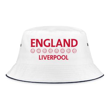 England Liverpool Vintage Football - Bucket Hat - white/navy - Front