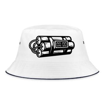 Time Bomb Explosive Dynamite - Bucket Hat - white/navy - Front