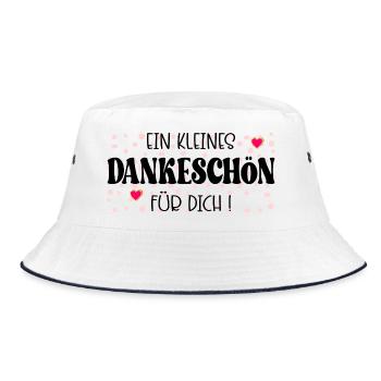 Kleines Dankeschön - Bucket Hat - Weiß/Navy - Vorne