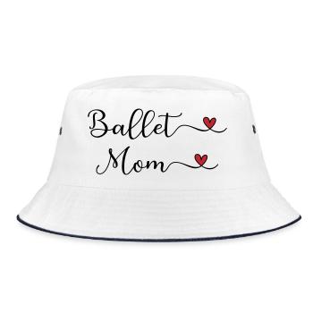 Ballet Mom Heart - Bucket Hat - white/navy - Front