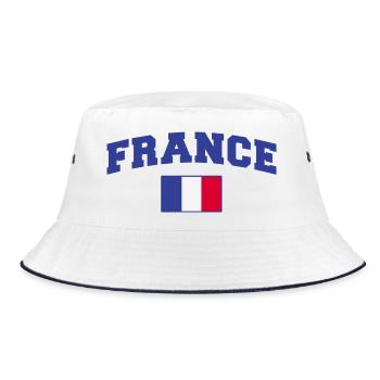 France Flag Flag - Bucket Hat - white/navy - Front
