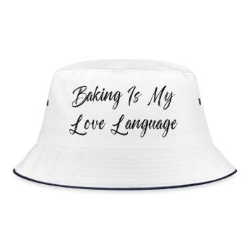 La pâtisserie est mon langage de l’amour - Bob - blanc/marine - Devant