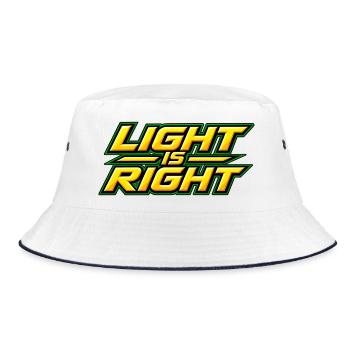 Light is right - Bucket Hat - white/navy - Front