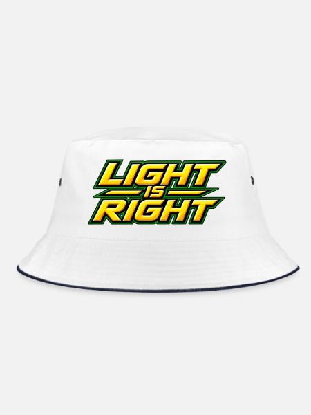 Light is right - Bucket Hat - white/navy - Front