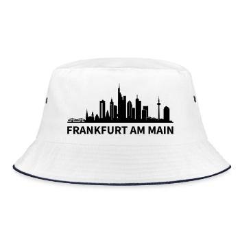Skyline Frankfurt am Main - Bucket Hat - Weiß/Navy - Vorne