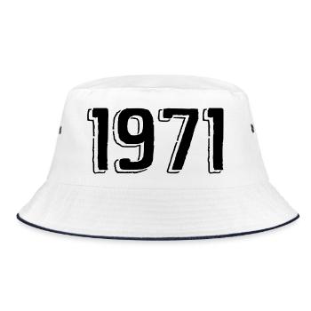 1971 - Bucket Hat - white/navy - Front