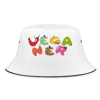 Vegan - Bucket Hat - white/navy - Front