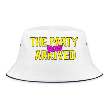 THE PARTY HAS ARRIVED, CAN GO MOUSE - Bucket Hat - white/navy - Front