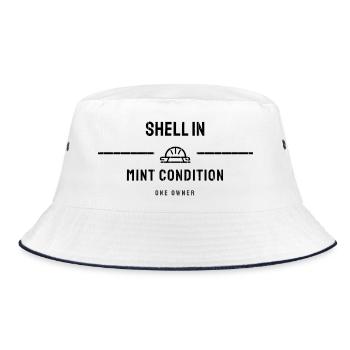 Schildkroete - Shell In Mint Condition - Reptilien - Bucket Hat - Weiß/Navy - Vorne