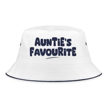 Tantes Lieblingsgeschenk - Bucket Hat - Weiß/Navy - Vorne