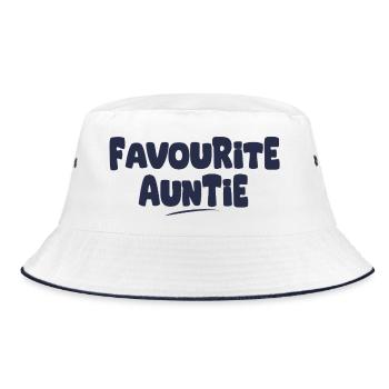 Lieblingsgeschenk der Tante - Bucket Hat - Weiß/Navy - Vorne