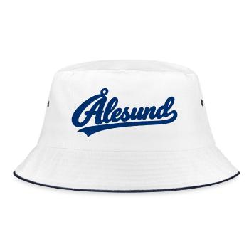Alesund - Norway - Norwegen - Norge - Skandinavien - Bucket Hat - Weiß/Navy - Vorne