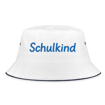 Schulkind - Bucket Hat - Weiß/Navy - Vorne