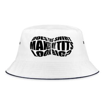 Big Tits! - Bucket Hat - white/navy - Front