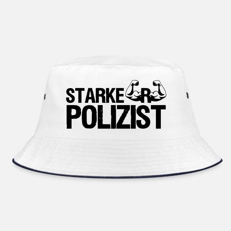 Starker Polizist, Polizei, Sprüche, Geschenk Bucket Hat