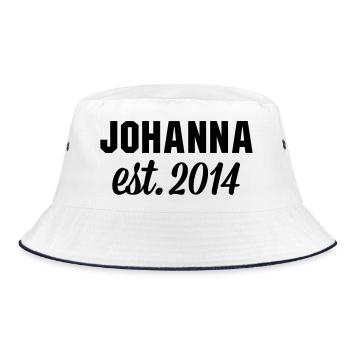 Johanna est 2014 - Bucket Hat - Weiß/Navy - Vorne