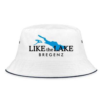 Like the Lake - Bregenz am Bodensee - Bucket Hat - Weiß/Navy - Vorne